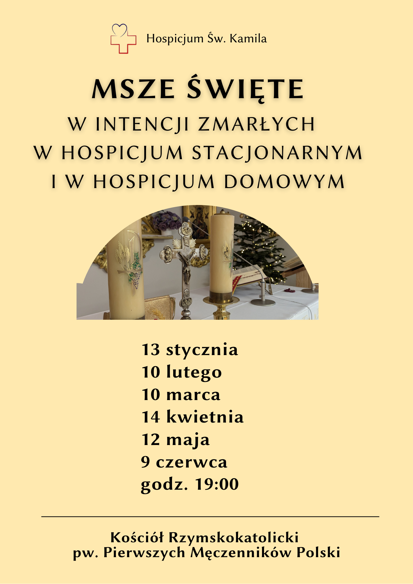 Msze Święte za osoby zmarłe w Hospicjum