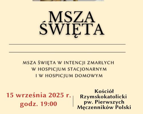 Msza św. za zmarłych – 15.09.2025