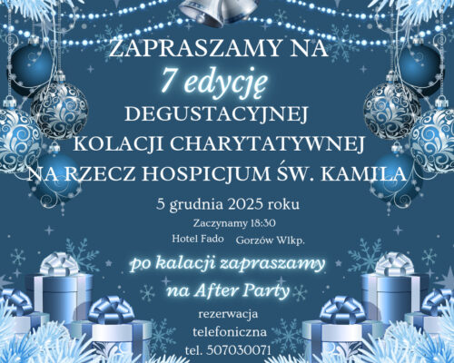 VII Degustacyjna Kolacja Charytatywna już 5 grudnia 2025 r.