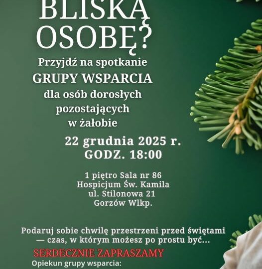 grupa wsparcia – spotkanie 22 grudnia